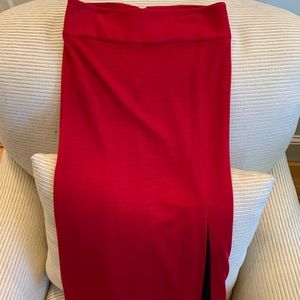 Alice + Olivia Red skirt with slit